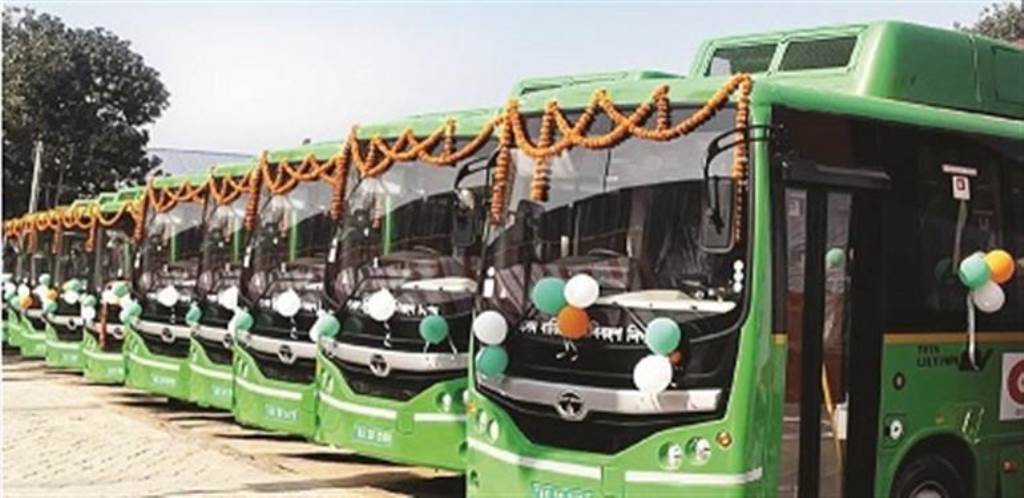 Transport Minister Anil Vij gifted five more new AC ebuses to Ambala now local travel will become cool and green with a total of 15 buses